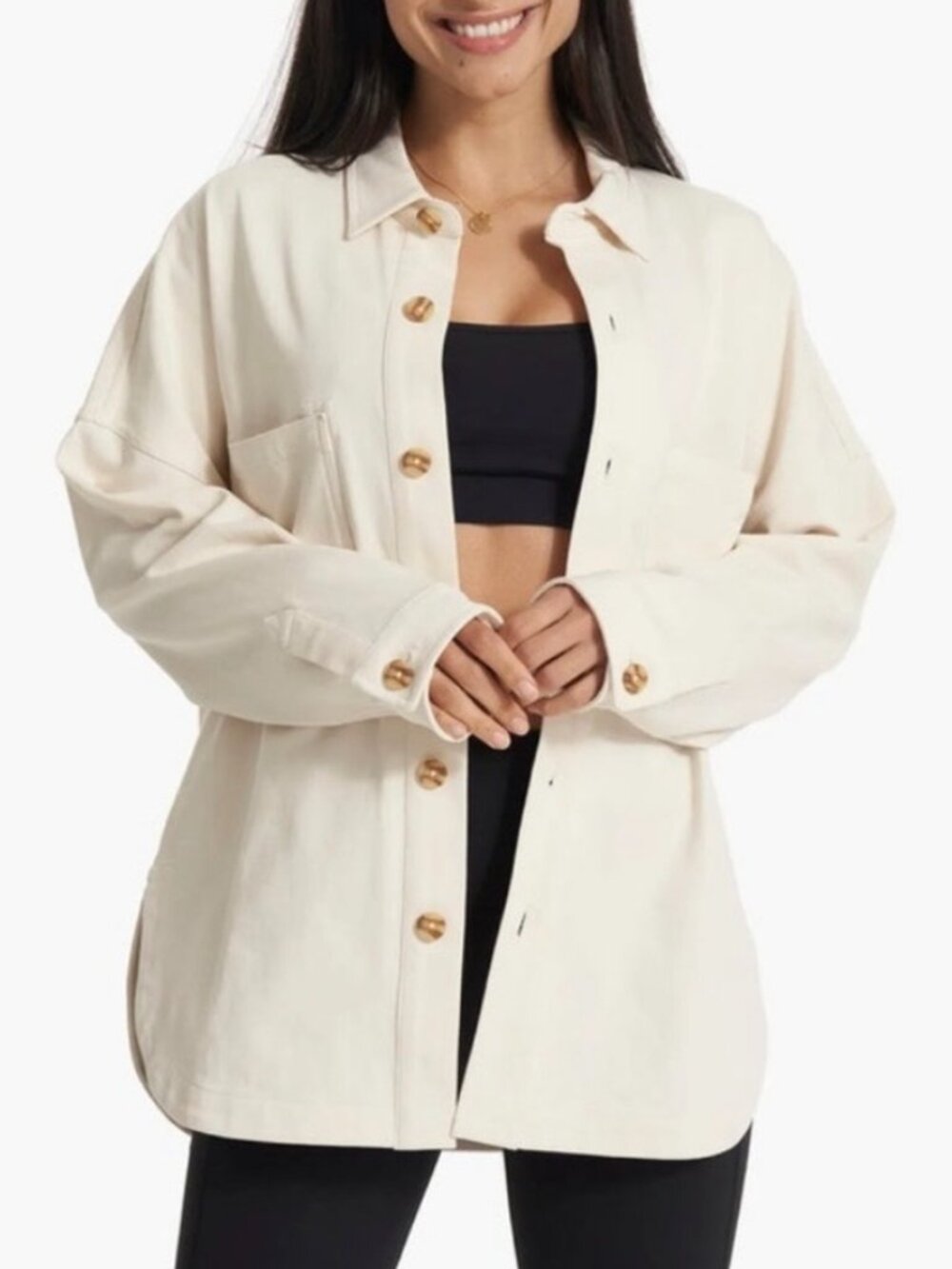 NWOT Vuori Mackenzie Shirt Jacket - Cream - M/L